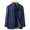 Ropa con Forro de Polar de Invierno para Personas Mayores, Atuendo de Cumpleaños para el Abuelo, Traje para Banquete de Boda del Padre, Chaqueta para Papá, Traje Tang para Hombres