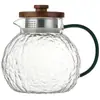 Hervidor de Agua Personalizado Resistente a Altas Temperaturas con Textura de Corteza, Hervidor Grande de Vidrio, Set para Preparar Té, Vidrio de Borosilicato Alto