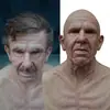 Amazon Estación Independiente Transfronteriza Halloween Máscara de Anciano Caliente Tocado Anciano Abuelo Cara Peluca