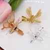 Pasador de Mariposa Móvil Estilo Coreano, Pinza Metálica para Flequillo con Lazo Personalizado, Pasador Simple, Accesorio para el Cabello de Clip Lateral para Mujeres