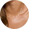 Collar de mujer moda europea y americana letra inglesa A-Z colgante de plata temperamento collar Joker joyería