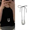 Collar Colgante de Bolso de Cuero Coreano Collar Colgante Simple de Nicho Transfronterizo Joyería de Moda con Temperamento de Gama Alta para Mujeres