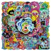 50 Adesivos Originais Pintados à Mão de Pessoas Estranhas, Sem Violação, Decoração Legal, Adesivos Tendência de Horror para Celular, Copo de Água, Tablet