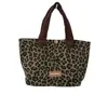 Bolso coreano con estampado de leopardo 2025 Bolso tote retro versátil de gran capacidad Bolsa para el almuerzo Bolso de lona para mujer para el trabajo