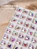 Joias de diamante para unhas francesas super brilho amor cor mágica transparente especial luxo champanhe sofisticado Swaroff 10 mistos