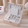 Caixa de Armazenamento de Joias Nova de Grande Capacidade com Múltiplas Camadas, Caixa de Joias Simples para Anéis e Brincos, Caixa de Joias para Atacado com Fechadura
