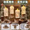 Luzes de Atmosfera de Natal Luzes LED Lâmpada de Vela de Areia Fluida Paisagem de Neve em Miniatura Luminária de Mesa para Desktop Decoração de Cena de Janela de Armário Interno