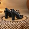 Sapatos Mary Jane Rasos de Uma Tira Estilo Hepburn para Mulheres, Novos Saltos Altos Estilo Fada 2025 Que São Confortáveis e Não Cansam os Pés