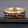 Comercio exterior nuevo oro rosa oro eléctrico corrosión acero caballo martillo anillo de acero inoxidable de 8 mm anillo de boda retro para hombre