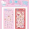 Pegatinas 3D en Relieve Ciervo Blanco Estrella, Pegatinas Lindas de Emojis, Pegatinas de Idols, Pegatinas Decorativas para Funda de Teléfono de Estudiante