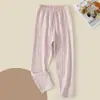 Calça de Outono Infantil 100% Algodão Lycra Calça de Casa Meninos e Meninas Tamanho Médio e Grande Pijama Infantil Cueca Calça de Outono Infantil Bebê 0-12