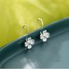 Aretes de Flores de Plata Esterlina S925 para Mujer Estilo Japonés Frescos y Lindos Aretes de Pétalos Dulces que Combinan con Todo Moda Distintiva Súper Inmortal