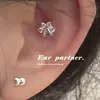 Uña de Hueso de Oreja de Garra de Gato Linda Sentido Avanzado Diseño de Nicho Uña de Oreja de Garra Uña de Oreja Espiral Pendientes Sencillos Versátiles para Mujer