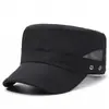 Comércio Transfronteiriço Chapéu Masculino de Secagem Rápida com Topo Plano, Estilo Europeu e Americano Respirável Protetor Solar Proteção Solar Chapéu de Cor Sólida com Furos de Rede