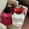 Estilo Americano Estilo Puro Deseo Chica Sin Costuras Diseño Versátil Espalda Hermosa Espalda Hueca Sin Espalda Color Sólido Camisola Chaleco Mujer