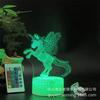 Luz Noturna Base 3D Acrílico Colorida Mudança de Cor Brilhante Rachada LED Projeção Quarto Proteção Ocular Quarto Infantil Luz Noturna