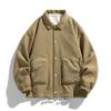 Outono 2023 Nova Jaqueta Casual Gola de Beisebol Solta Moda Casaco Jaqueta Masculina