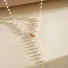 Collar de Perlas de Cristal con Cuentas Estilo Lujo Ligero Europeo y Americano, Cadena Sencilla y Elegante para la Clavícula, Joyería de Nicho de Alta Gama para Mujeres