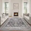 Alfombra Vintage Lavada de Imitación Cachemir Transfronteriza, Resistente a Manchas, Cómoda, Aislante Térmico, Resistente al Desgaste, Lavable a Máquina para Sala de Estar