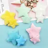 Estrella de cinco puntas de felpa de un lado de 5.5cm accesorios peinado diy material hecho a mano agujero zapatos decoración con materias primas al por mayor