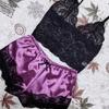 Comércio Exterior Europeu e Americano Lingerie Erótica Renda Conjunto de Duas Peças Camisola Sexy Pijama Transparente Atacado para Mulheres