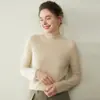 26 Novos Suéteres de Malha Base com Gola Meia-Alta e Borda Enrolada para Outono e Inverno Suéter de Caxemira para Mulheres Suéter Solto Emagrecedor Top para Usar por Baixo