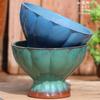Vaso Grande de Terracota Feito à Mão, Vaso de Cerâmica Rústica de Grande Diâmetro para Suculentas e Flores, Vaso de Cerâmica para Plantas Suculentas com Formato de Tronco Velho
