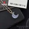 Colgante Ojo de Gato Estrella Luna Destello de Hielo Nuevo Estilo Chino Tendencia Nacional Estrella Luna Colorida Regalo para Niña Accesorios de Joyería Colgante