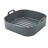 Bandeja de Silicone para Air Fryer FDA Grau Alimentício Resistente a Altas Temperaturas Tigela de Assar com Duas Alças Forno de Micro-ondas Atacado Transfronteiriço