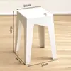 Taburete Cuadrado de Una Pieza Color Macarrón, Apilable, Ahorra Espacio, Resistente, Antideslizante de Plástico, Taburete para Mesa de Comedor para Uso Doméstico