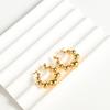 Pendientes Irregulares de Plata 925 Estilo Francés para Mujer, Modernos y Tendencia para el Viaje Diario, Chapados en Cobre con Oro de 18 Quilates, Pendientes Redondos