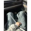 Cleanfit Jeans Jacquard Estampado Completo Retro Americano Pantalones de Hombre Adelgazantes Rectos Pantalones Micro Machete