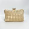 Clutch de Seda Satén Hecho a Mano a Cuadros Tejido de Moda Listo para Usar, Bolso de Fiesta Boda Banquete, Nuevo Bolso de Celebridad
