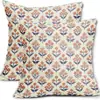 Nueva funda de almohada decorativa con estampado floral vintage transfronterizo, funda de cojín rústica para exteriores, cojín decorativo rústico de primavera y verano