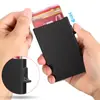 Porta-Cartões Automático Pop-Up de Metal para Homens e Mulheres, Proteção Anti-Roubo contra Deslize, Caixa Anti-Desmagnetização, Carteira Ultrafina Exquisita e Simples