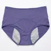 Comercio exterior transfronterizo talla grande 10 yardas malla transpirable a prueba de fugas bragas menstruales de cintura alta ropa interior para mujer