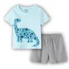 Ropa para el hogar de verano sin mangas y manga corta para niños, traje de verano con aire acondicionado, pijama de dibujos animados K014