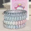 Fruta de Coco Mar Azul Glacial Menta Diadema Tipo Cable de Teléfono Lazo para el Cabello Accesorios para el Cabello No Daña el Cabello Banda de Goma de Alta Elasticidad Cubrecabezas