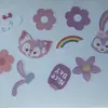 Ins Pegatina de Globo de Cumpleaños Decorativa Crayon Margarita Estrella Dailou Cartón Fondo de Fiesta Infantil Diseño de Escena de Pared