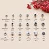 Accesorios de bricolaje de plata esterlina S925, cuentas espaciadoras de plata tailandesa vintage, cuentas sueltas, pulsera tejida a mano, collar, cuentas espaciadoras