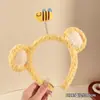 Diadema de Peluche para Otoño e Invierno, Diadema Especial con Presión para Lavarse la Cara y Aplicarse Mascarilla, Coleta, Accesorio para el Cabello de Pato Amarillo, Cueva para el Cabello