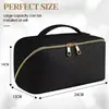 Bolsa de almohada transfronteriza con patrón tejido, bolsa de cosméticos de cuero, multi-capa, bolsa de aseo, bolso de mano portátil para viaje, bolsa de almacenamiento