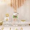 Mesa de Postres de Boda Combinación de Soporte para Pasteles Traje Estilo Europeo Cristal Acrílico Plato para Pasteles Bandeja para Repostería Péndulo Decorativo