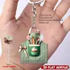 Llavero Acrílico Transfronterizo Llavero de Personaje de Dibujos Animados Anime Llavero Creativo Bidimensional Colgante Personalizado DIY para Mochila