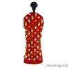 Golf Golden Skull Remache Funda Palo Madera Empuje Funda Palo 1/3/5/UT Palo Madera Protección Cabeza Semicircular Forma L