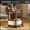 Estantería de Almacenamiento Multicapa, Carrito Pequeño, Gabinete de Almacenamiento Doméstico Móvil de Pie para Sala de Estar, Estante Sencillo para Snacks