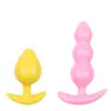 Tapón anal de gelatina, cuentas de tracción SM, cola erótica, entrenamiento anal al aire libre, juguete de expansión anal, productos sexuales para adultos