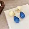 Brincos Retro Gotas d'Água Estilo Hong Kong, Presilhas para Orelhas Não Furadas, Brincos de Nicho de Alta Qualidade para Mulheres, Presilhas de Mosquito