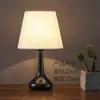 Lámpara de mesa de tela transfronteriza, lámpara de mesita de noche para dormitorio, lámpara de mesita de noche retro nórdica, luz nocturna de ambiente de alta gama, accesorio de iluminación