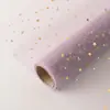Ropa Floral con Estampado Dorado de Estrellas y Luna, Tejido de Malla, Estilo Celebridad de Internet Tule de Estrellas y Luna, Malla Floral de Empaque Estilo Coreano, Materiales de Empaque para Flores Frescas